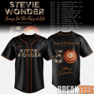 Stevie Wonde - Songs In The Key Of Life - 50th Anniversary Us Tour Baseball Jersey 1