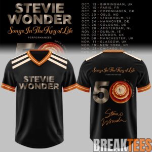 Stevie Wonde - Songs In The Key Of Life - 50th Anniversary Us Tour Football Jersey