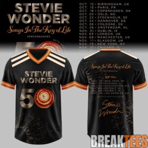 Stevie Wonde - Songs In The Key Of Life - 50th Anniversary Us Tour Football Jersey 1