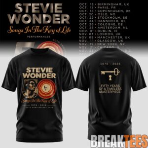 Stevie Wonde - Songs In The Key Of Life - 50th Anniversary Us Tour T-Shirt 3