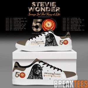 Stevie Wonder Songs in the Key of Life 50th Anniversary Tour Stan Smith Shoes 1