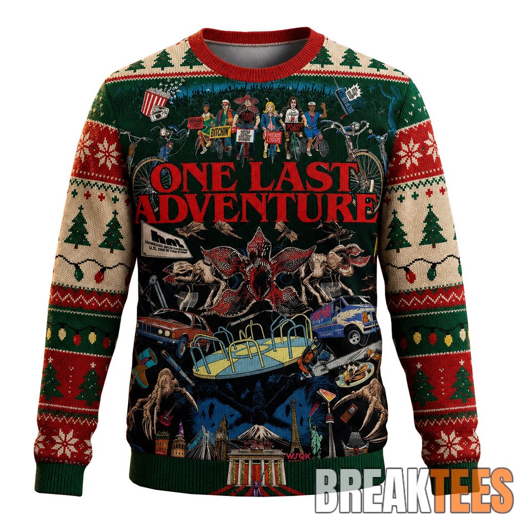 Stranger Things 5 One Last Adventure Ugly Christmas Sweater 2026 for Stranger Things Fans Stranger Things 5 One Last Adventure Ugly Christmas Sweater 2026 for Stranger Things Fans