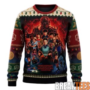 Stranger Things 5 The Last Fights All Characters Ugly Christmas Sweater 2026 for Stranger Things Fans