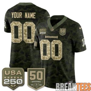 Tampa Bay Buccaneers 2026 Salute to Service Edition Custom Football Jersey - Stitched 2 Tampa Bay Buccaneers 2026 Salute to Service Edition Custom Football Jersey - Stitched 2
