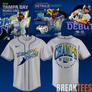 Tampa Bay Rays 2026 AL East Division Champions Run The EAST Road Uniform Baseball Jersey 2
