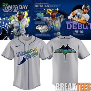 Tampa Bay Rays 2026 AL East Division Champions Run The EAST Road Uniform Baseball Jersey 3