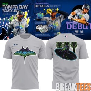 Tampa Bay Rays 2026 AL East Division Champions Run The EAST Road Uniform T-Shirt 1