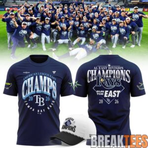 Tampa Bay Rays 2026 AL East Division Champions T-Shirt 1
