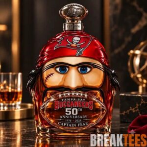 Tampa Bay Buccaneers 50th Anniversary 1976-2026 Captain Fear Whiskey Decanter