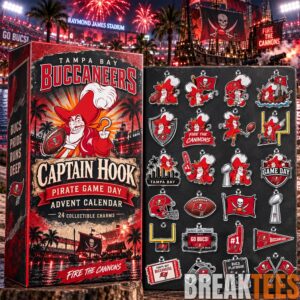 Tampa Bay Buccaneers x Captain Hook Pirate Game Day Advent Calendar 2026 – 24 Collectible Charms