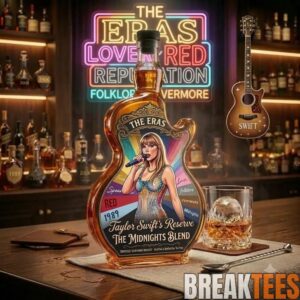 Taylor Swift’s Reserve The Midnights Blend Guitar-shaped Whiskey Bottle