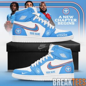 Tennessee Titans 2026 Exclusive AJ1 Sneakers New Logo