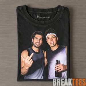 Tennis Ben Shelton & Carlos Alcaraz Drinking & Middle Finger Tee