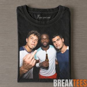 Tennis Ben Shelton, Frances Tiafoe & Carlos Alcaraz Smoking, Drinking & Middle Finger Tee