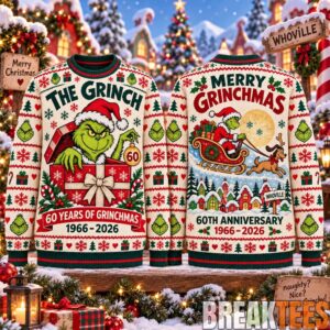 The Grinch 60th Anniversary Of Grinchmas 2026 Ugly Christmas Sweater