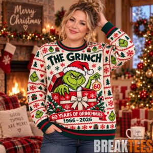 The Grinch 60th Anniversary Of Grinchmas 2026 Ugly Christmas Sweater 1