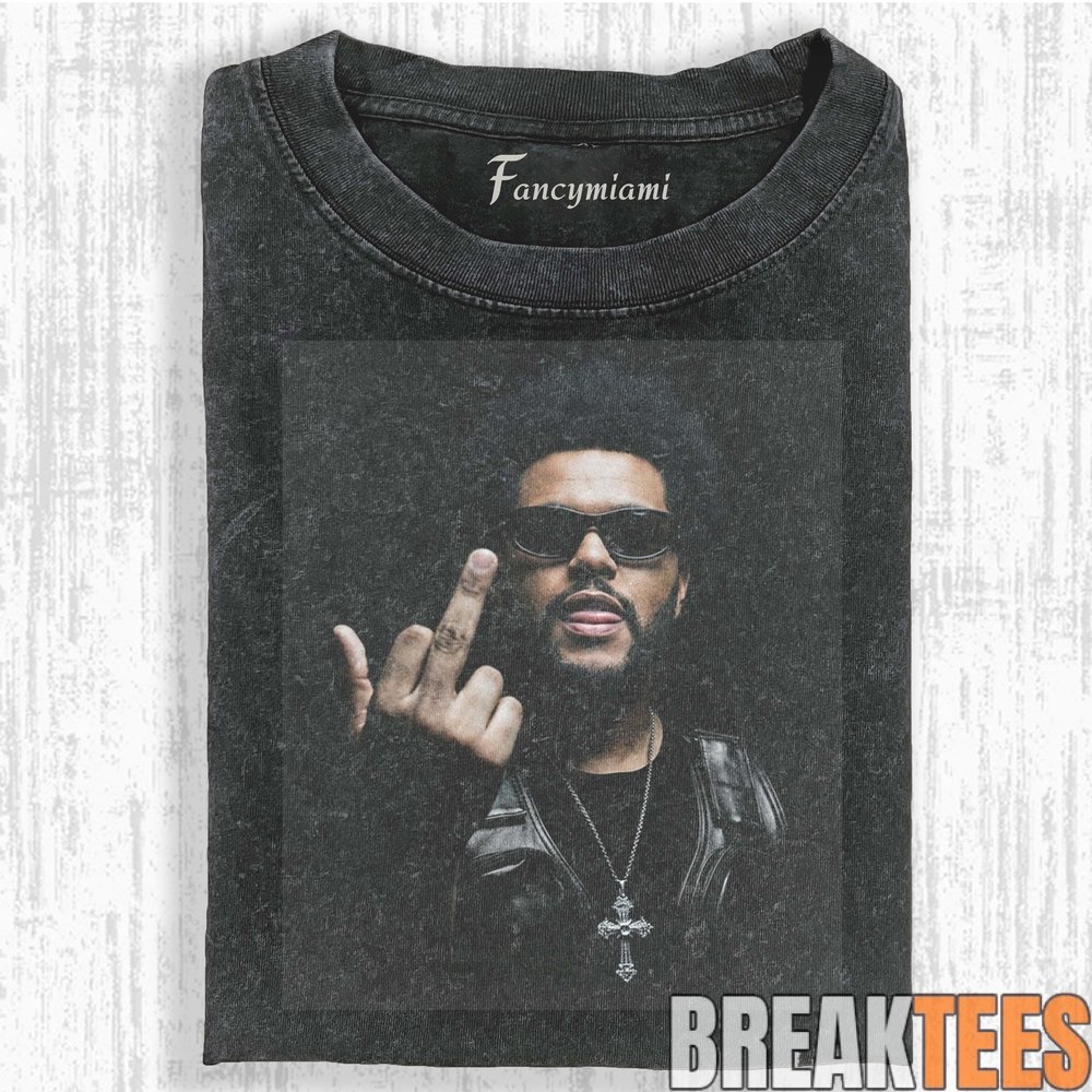 The Weeknd Middle Finger Pose Tee The Weeknd Middle Finger Pose Tee