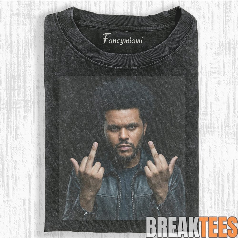 The Weeknd Middle Finger Pose Tee The Weeknd Middle Finger Pose Tee