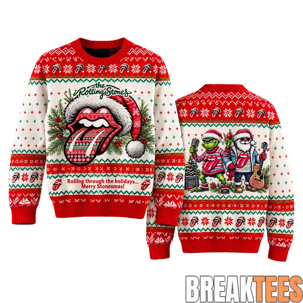 The Rolling Stones Merry Stonesmas 2026 Ugly Christmas Sweater The Rolling Stones Merry Stonesmas 2026 Ugly Christmas Sweater