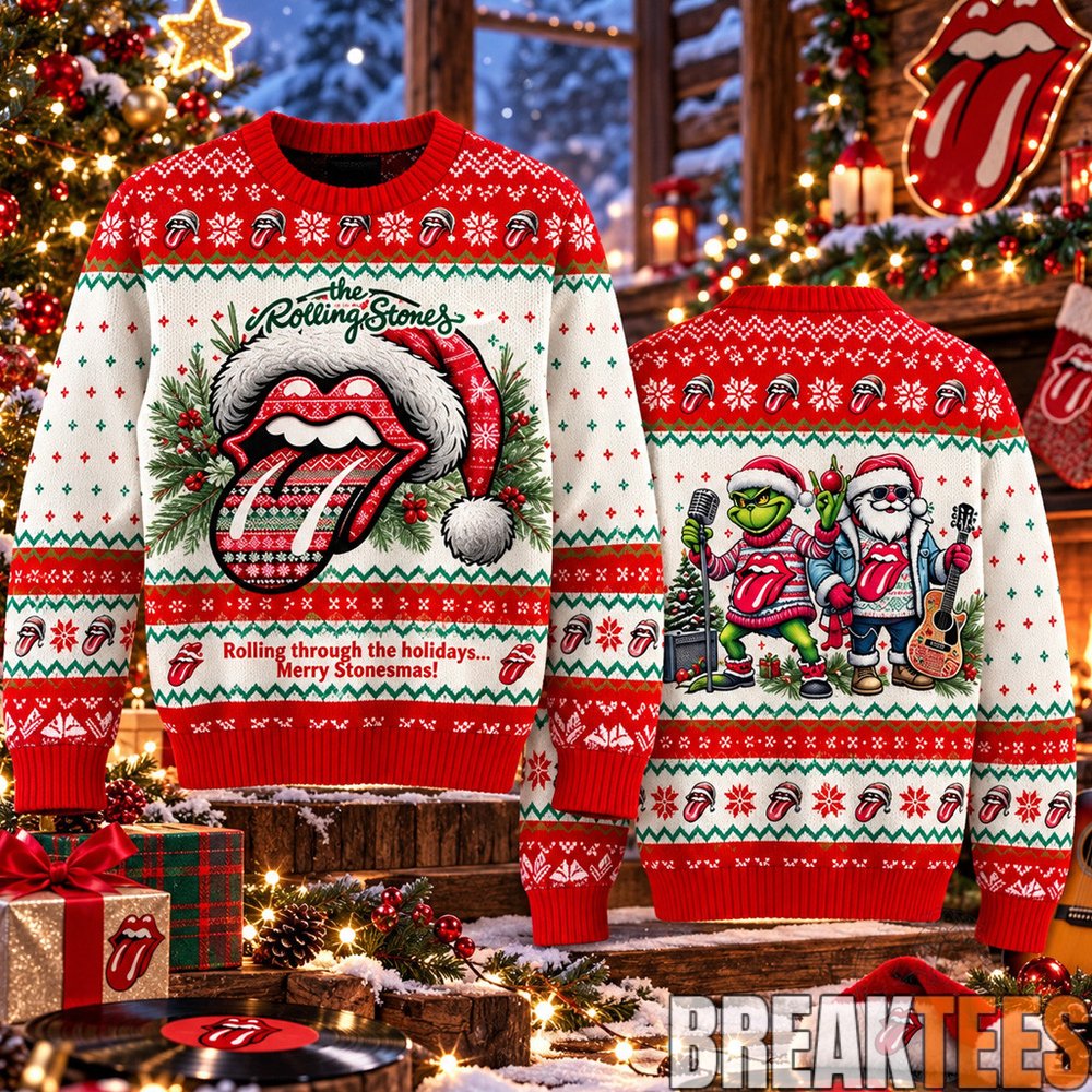 The Rolling Stones Merry Stonesmas 2026 Ugly Christmas Sweater The Rolling Stones Merry Stonesmas 2026 Ugly Christmas Sweater