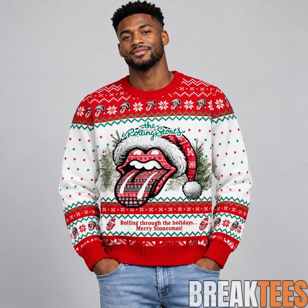 The Rolling Stones Merry Stonesmas 2026 Ugly Christmas Sweater The Rolling Stones Merry Stonesmas 2026 Ugly Christmas Sweater