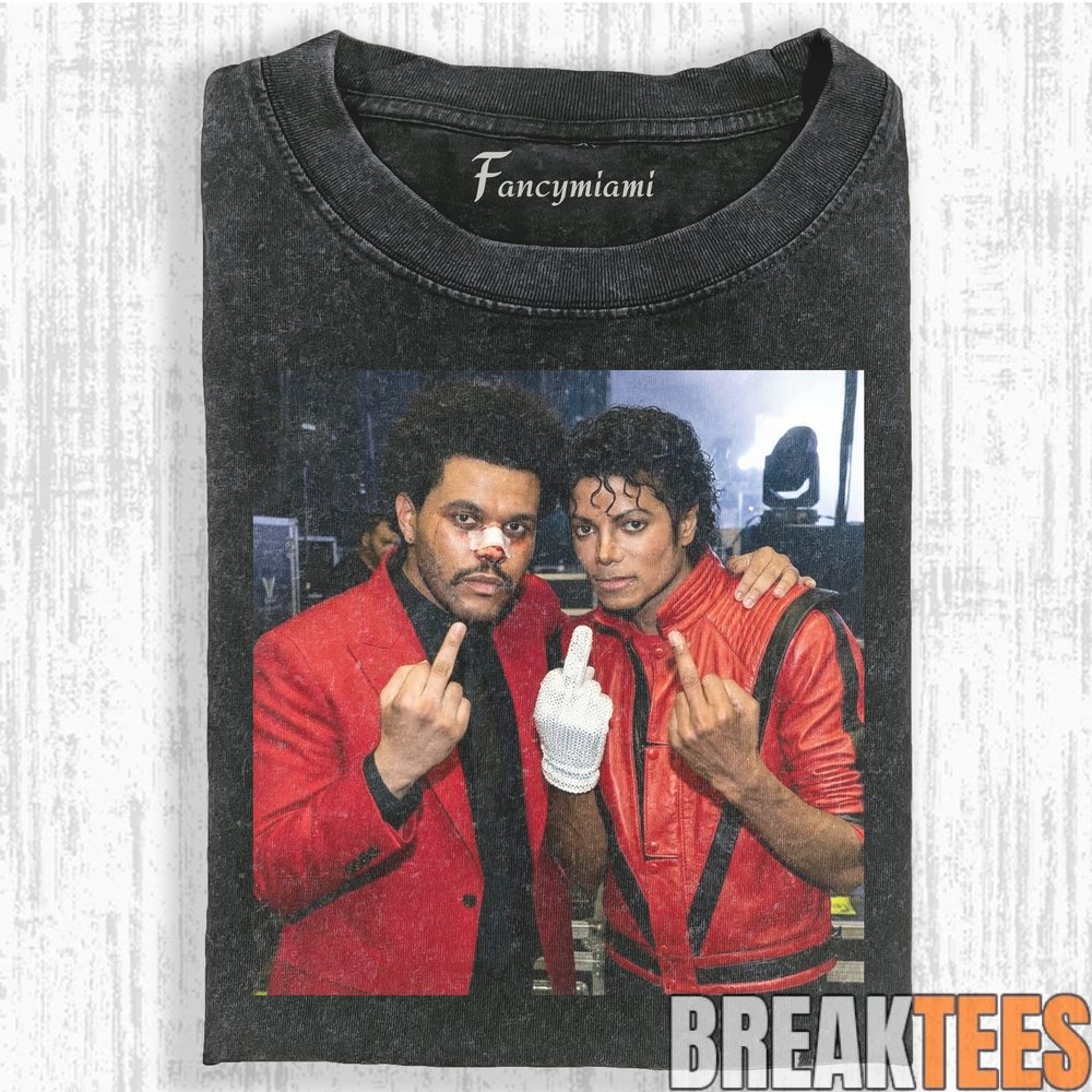 The Weeknd & Michael Jackson Red Suit Duo Tee The Weeknd & Michael Jackson Red Suit Duo Tee