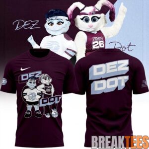 Toronto Tempo Dez and Dot Mascot Maroon T-Shirt