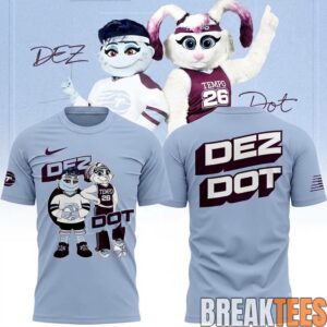 Toronto Tempo Dez and Dot Mascot Maroon T-Shirt 1