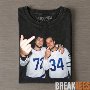 Toronto Maple Leafs Sergei Bobrovsky & Auston Matthews Smoking & Middle Finger Tee