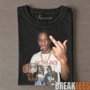 Travis Scott Beer and Middle Finger T-Shirt