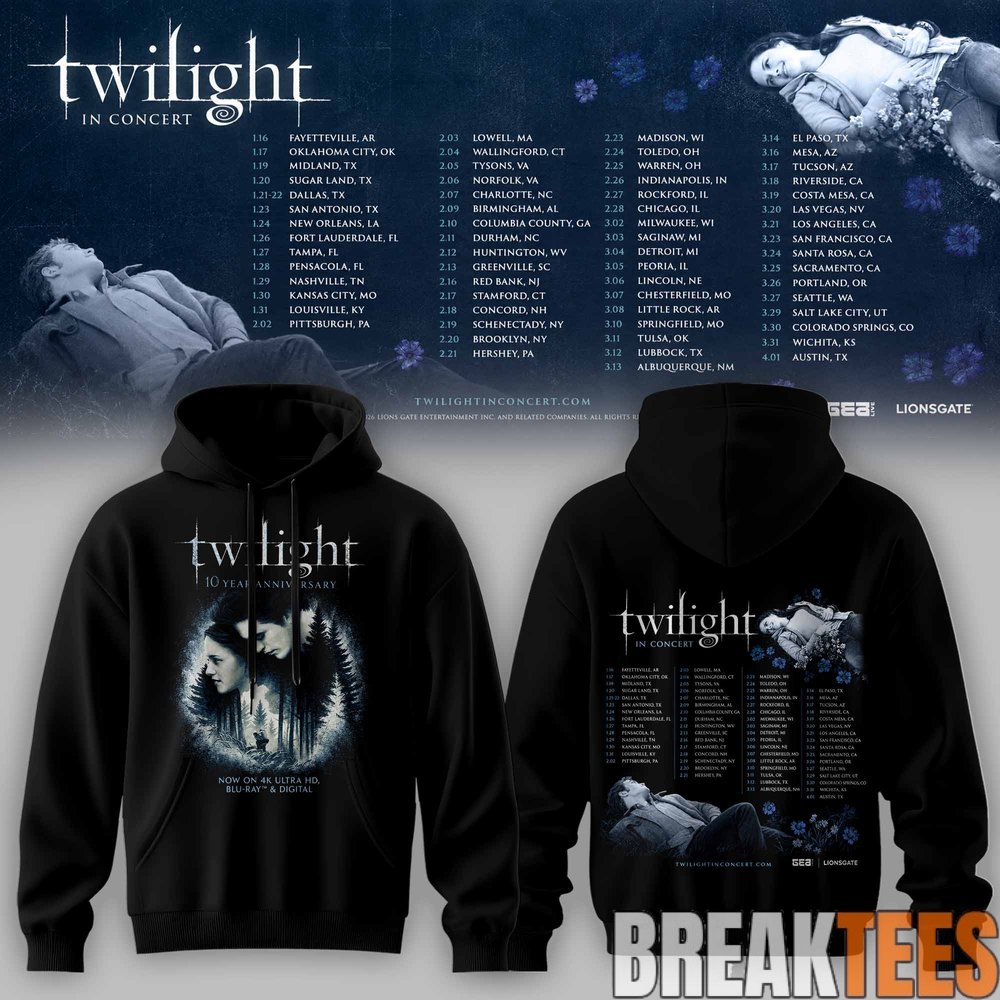 Twiilight Saga – Twilight In Concert Tour Hoodie Twiilight Saga – Twilight In Concert Tour Hoodie