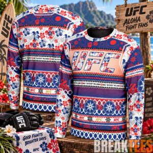 UFC Max Holloway Christmas 2026 Ugly Sweater for MMA Fans 1