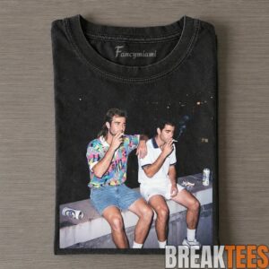 USA Andre Agassi & Pete Sampras Smoking & Drinking Tee