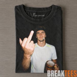 USA Andre Agassi Smoking, Drinking & Middle Finger Tee