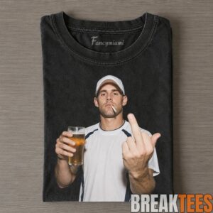 USA Andy Roddick Drinking & Middle Finger Tee