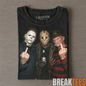 Vintage Horror Movie Characters Graphic Tee