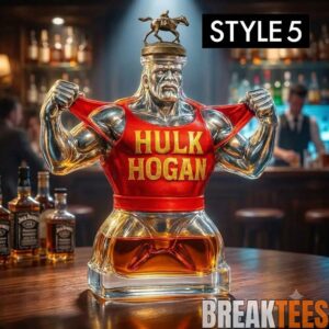 WWE Hulk Memorial Crown Royal Whiskey Decanter 4