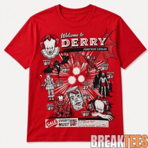 Welcome to Derry Pennywise Catalog Graphic Halloween 2026 Shirt for Horror Fans