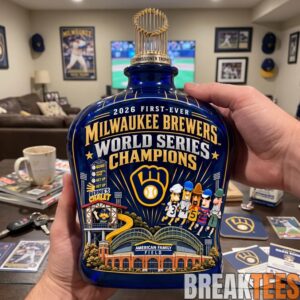 2026 FIRST-EVER Brew Crew Baseball Champions Commemorative Whiskey Decanter 1