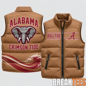 Alabama Crimson Tide 2026 Military Appreciation Puffer Vest 3