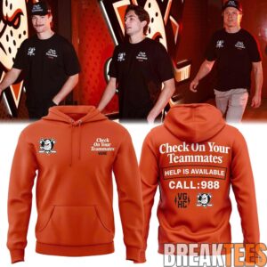Anaheim Ducks Check On Your Teammates Hoodie