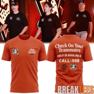 Anaheim Ducks Check On Your Teammates T-Shirt 1 Anaheim Ducks Check On Your Teammates T-Shirt 1