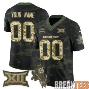 Arizona State Sun Devils 2026 Salute to Service Custom Football Jersey 1