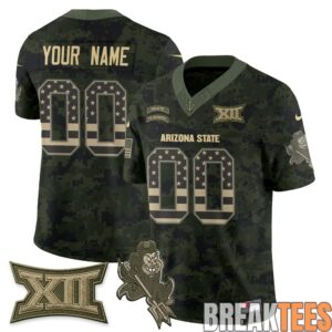 Arizona State Sun Devils 2026 Salute to Service Custom Football Jersey 2