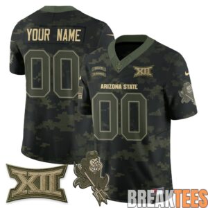 Arizona State Sun Devils 2026 Salute to Service Custom Football Jersey 3