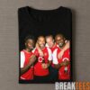 Arsenal Saka, Henry and Bergkamp Smoking and Middle Finger T-Shirt