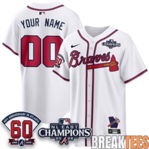 Atlanta Braves 2026 NL East Champs Custom Baseball Jersey