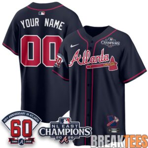 Atlanta Braves 2026 NL East Champs Custom Baseball Jersey 1