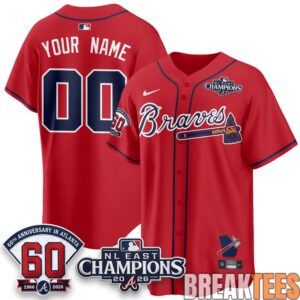 Atlanta Braves 2026 NL East Champs Custom Baseball Jersey 2