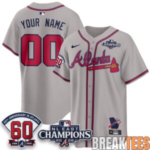 Atlanta Braves 2026 NL East Champs Custom Baseball Jersey 3
